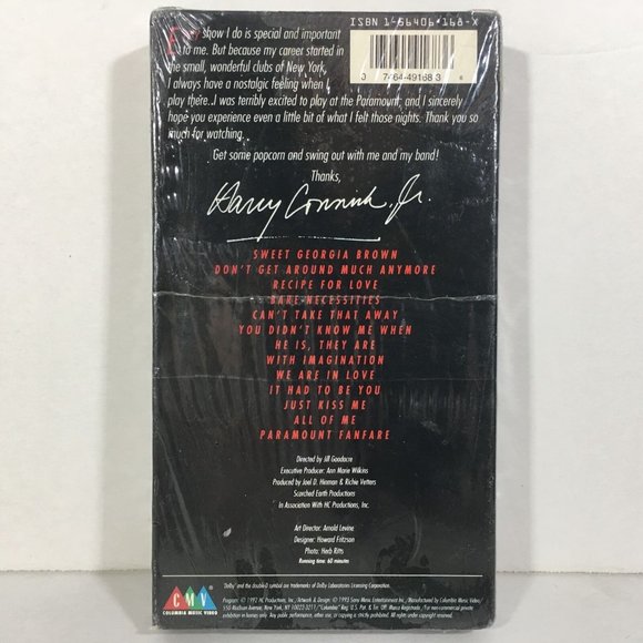 Harry Connick Jr New York Big Band Concert VHS 1993 Sony Music - Picture 2 of 2